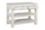 DKD Home Decor Isla Cocina India 1c24 Cottage Madera Marmol Blanco 119 x 70 x 93 cm