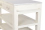 DKD Home Decor Isla Cocina India 1c24 Cottage Madera Marmol Blanco 119 x 70 x 93 cm