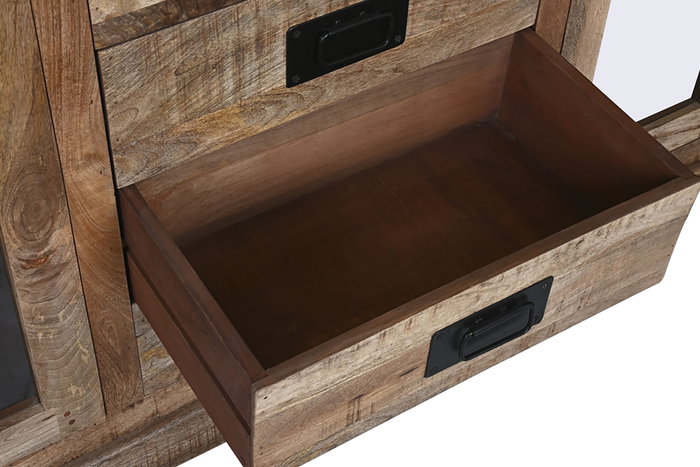 DKD Home Decor Vitrina Shabby Mango Cristal 165 x 45 x 210 cm