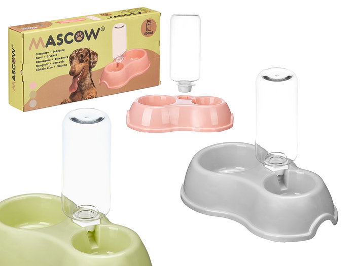 Mascow Comedero Bebedero Plastico Simple 28 x 22.5 x 16 cm Capacidad 500 ml Surtido (Set de 12) Mascow Comedero Bebedero Plastico Simple 28 x 22.5 x 16 cm Capacidad 500 ml Surtido (Set de 12)