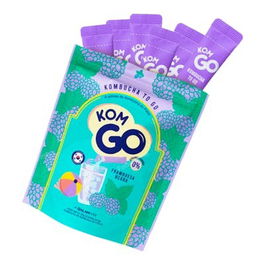 KOMGO Kombucha To Go Sabor Frambuesa Negra - 6 Sticks/Sobres