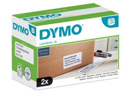 DYMO Cinta de Etiquetas de Envío de Alta Capacidad para LabelWriter - Blanco - 102x59 mm - Pack de 2 Rollos