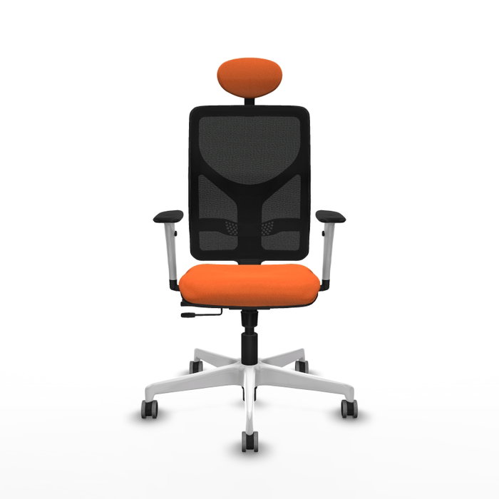 PIQUERAS Y CRESPO Silla de oficina Motilla Naranja y Negro