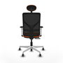 PIQUERAS Y CRESPO Silla de oficina Motilla Naranja y Negro