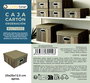Inde Caja de Cartón Multiusos con Tapa, 27 x 27 x 4 cm, Color Té con TNT (18 Unidades)