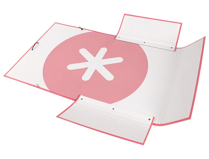 Antartik Carpeta de Gomas Tres Solapas Cartón Forrado A4 Color Coral