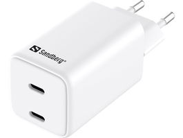 Sandberg Cargador AC Dual USB-C PD65W EU