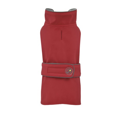Nayeco Impermeable para Perro Dancing Rain Cerrado Rojo 20 cm, Ropa para Mascotas Resistente al Agua para Paseos Seguros en Días de Lluvia