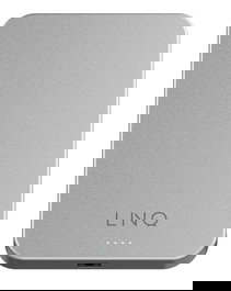 LINQ LQWP052 Batería Externa 5000 mAh Power Bank Magnética e Inalámbrica, Compatible MagSafe, Carga USB-C PD 20W, Plata Aluminio y Plástico