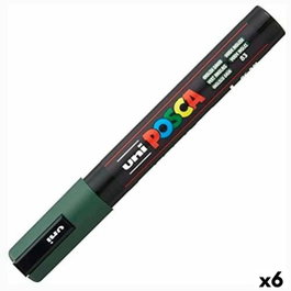 POSCA Marcador PC-5M Punta Bala Verde Inglés (Set de 6)