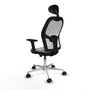 PIQUERAS Y CRESPO Silla de oficina Jorquera con mecanismo Sincro/Traslack, Gris y Blanco