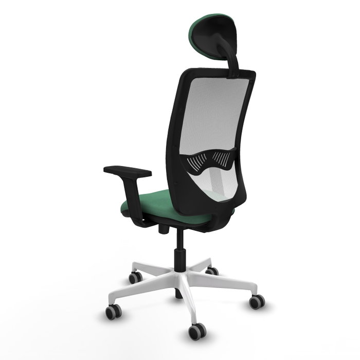 PIQUERAS Y CRESPO Silla de oficina Zulema Verde esmeralda y Blanco