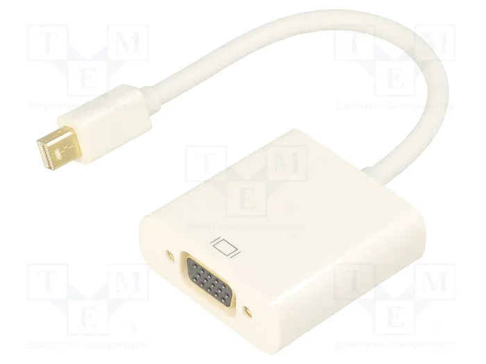 ART Convertidor de mini DisplayPort a D-Sub 15pin HD, 0,15m, Blanco ART Convertidor de mini DisplayPort a D-Sub 15pin HD, 0,15m, Blanco
