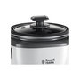 Russell Hobbs 27030-56 Reiskocher Midi, Arrocera, 1.4 L, Negro y Blanco, Capacidad 1.4 Litros, Tapa de Vidrio, Función Mantener Caliente, 300 W