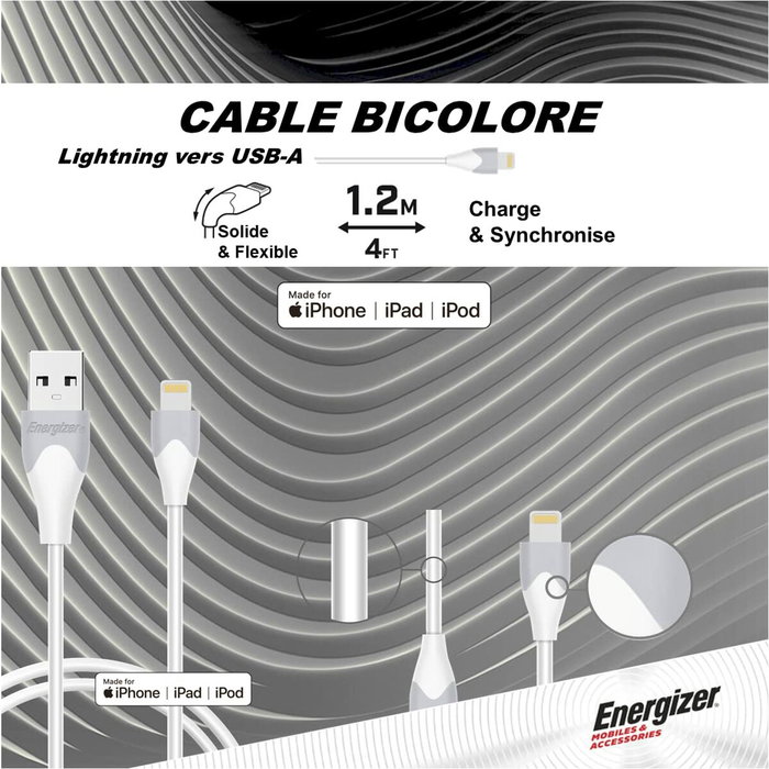 Cable Lightning Energizer C610LGWH