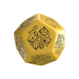 Viridian Jumbo dado Treasure Generator Die D12 Amarillo