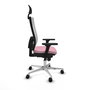 PIQUERAS Y CRESPO Silla de oficina Horna Rosa y Blanca con Mecanismo Sincro