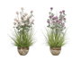 DKD Home Decor Planta de Hortensia de PVC y Porcelana 20x20x78 cm (Surtido de 2 unidades)