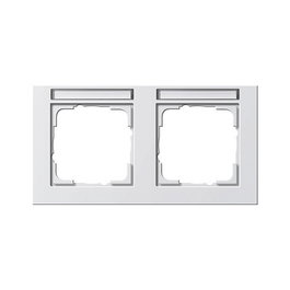 GIRA 109229 Marco para 2 mecanismos BSF blanco puro horizontal
