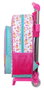Safta Mochila 185+carro 705 con Carro 26x34x11cm - Blanca, Turquesa y Morada