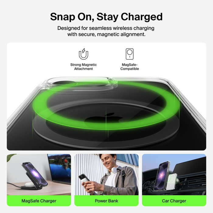 Belkin Sheerforce Clear Lite funda transparente para iPhone 17e e iPhone 16e compatible con MagSafe