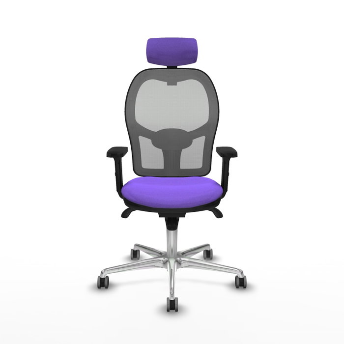 PIQUERAS Y CRESPO Silla de oficina Jorquera con mecanismo Sincro, Tela Lila y Malla Gris PIQUERAS Y CRESPO Silla de oficina Jorquera con mecanismo Sincro, Tela Lila y Malla Gris