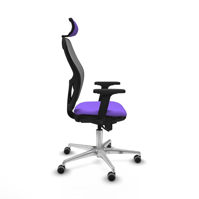 PIQUERAS Y CRESPO Silla de oficina Jorquera con mecanismo Sincro, Tela Lila y Malla Gris PIQUERAS Y CRESPO Silla de oficina Jorquera con mecanismo Sincro, Tela Lila y Malla Gris