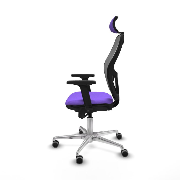 PIQUERAS Y CRESPO Silla de oficina Jorquera con mecanismo Sincro, Tela Lila y Malla Gris PIQUERAS Y CRESPO Silla de oficina Jorquera con mecanismo Sincro, Tela Lila y Malla Gris