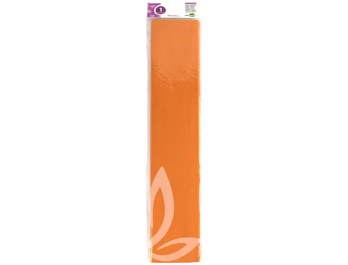 Liderpapel Papel Crespón Naranja Claro 50 cm x 2.5m 34g/m2