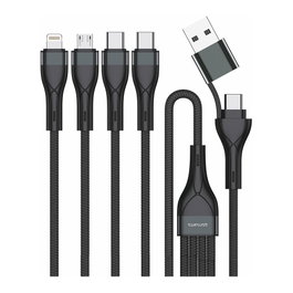 4smarts Cable Multi-Ladekabel 4in2 1.2m Negro