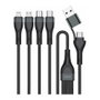 4smarts Cable Multi-Ladekabel 4in2 1.2m Negro
