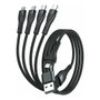 4smarts Cable Multi-Ladekabel 4in2 1.2m Negro