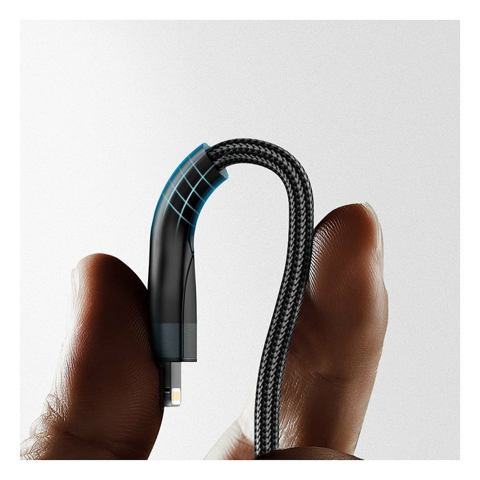 4smarts Cable de Carga 4en1 1.2m USB-C/A, Micro USB, Lightning, Nylon Negro - 541023