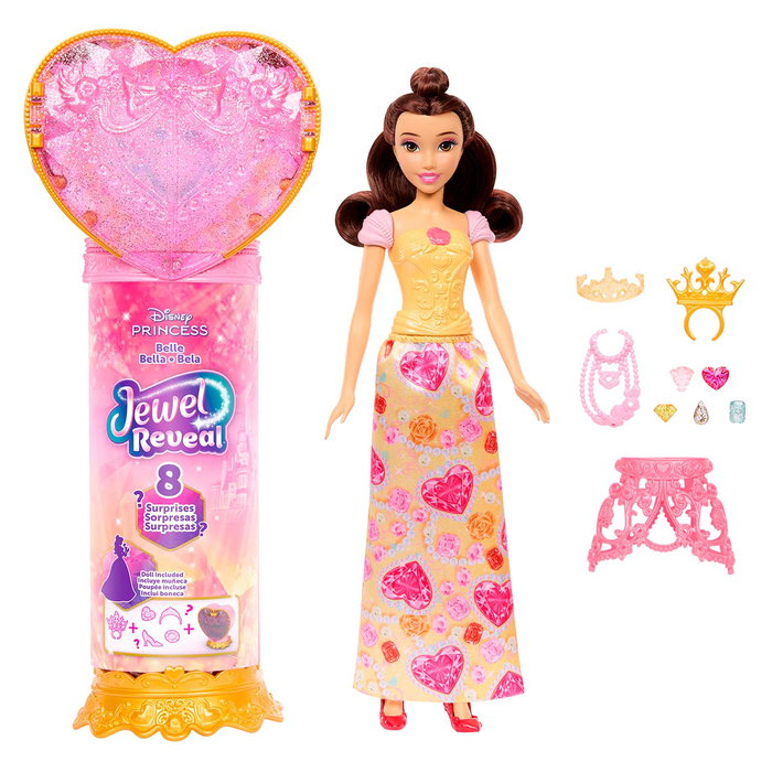 Mattel Disney Princess Jewel Reveal Bella con accesorios sorpresa