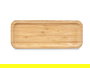 Kinvara Tabla Bambú Rectangular Aperitivo 29,5x11,5 cm Marrón (Set de 12)