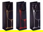 Kinvara Bolsa Vino Surtidos Botella Copa 12 x 9 x 36 cm Oro, Negro, Plata, Rojo (Set de 24)
