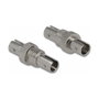 DeLOCK Acoplador de fibra óptica ST Simplex hembra a hembra de metal Monomodo