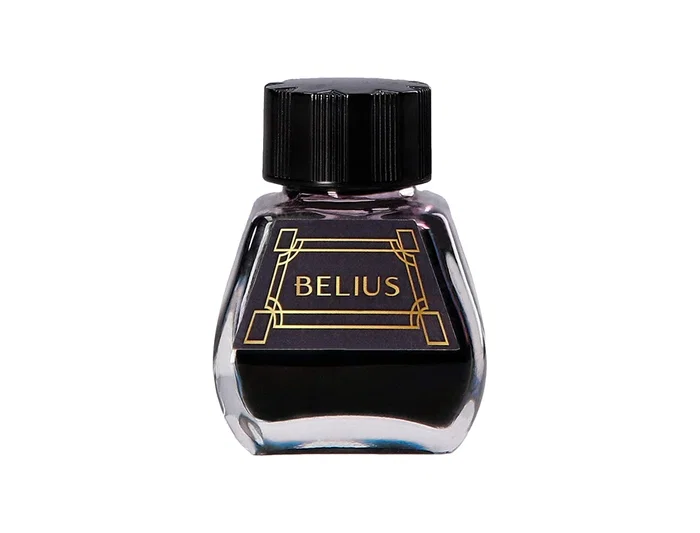 Belius Origen 1995 Pluma Estilográfica y Tinta Negra, Aluminio Cepillado Negro, Sistema Embolo, Grosor M, Caja Regalo