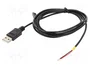 DeLOCK 85664 Cable USB 2.0 Tipo-A con 2 extremos de cable abiertos, 1,5 m