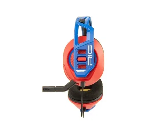 NACON RIG 300 Pro HN Auriculares para Juego Diadema Alámbrico con Micrófono Boom, Color Azul y Rojo