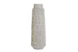 DKD Home Decor Jarrón de Resina Rugoso Blanco 18x18x52 cm