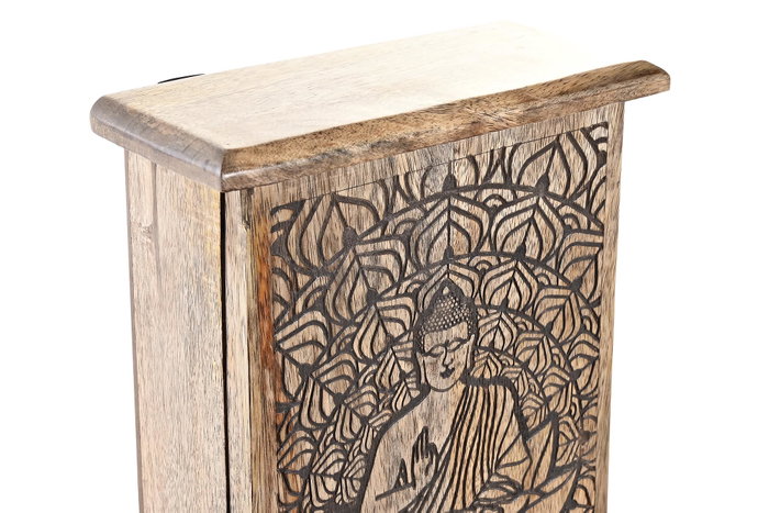 DKD Home Decor Guardallaves Mango Buda Tallado Marrón DKD Home Decor Guardallaves Mango Buda Tallado Marrón