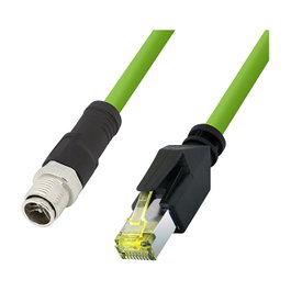 LogiLink M12 CAT6A Industrial Patch Cable, PUR, M12 X-coded a RJ45, 7,50 m
