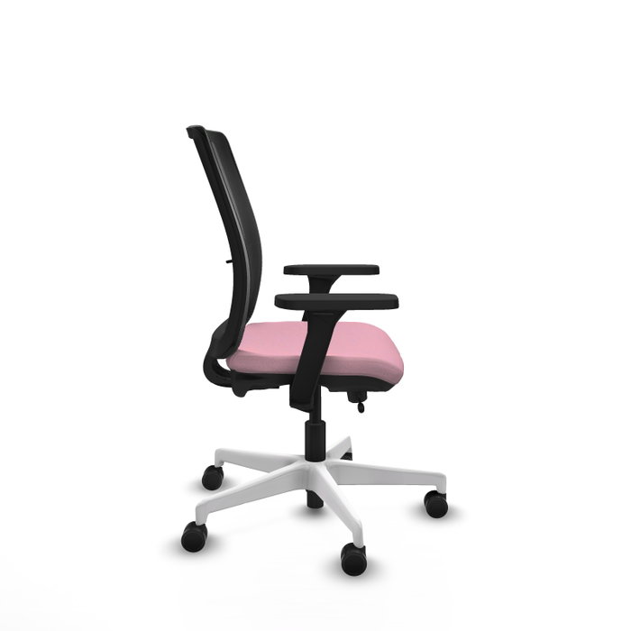 PIQUERAS Y CRESPO Silla de oficina Haches con mecanismo Sincro/Traslack Rosa y Negro