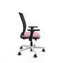 PIQUERAS Y CRESPO Silla de oficina Haches con mecanismo Sincro/Traslack Rosa y Negro