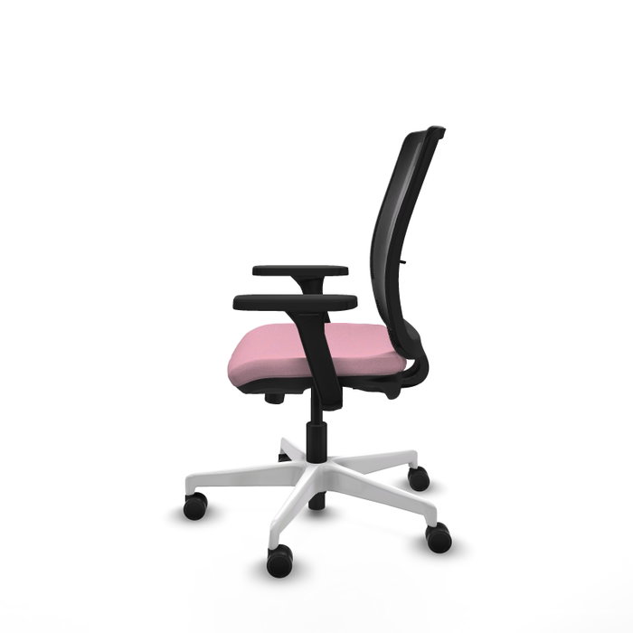 PIQUERAS Y CRESPO Silla de oficina Haches con mecanismo Sincro/Traslack Rosa y Negro