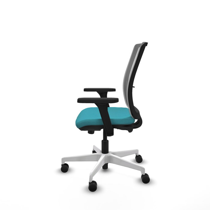 PIQUERAS Y CRESPO Silla de oficina Haches con mecanismo Sincro/Traslack, Turquesa y Gris
