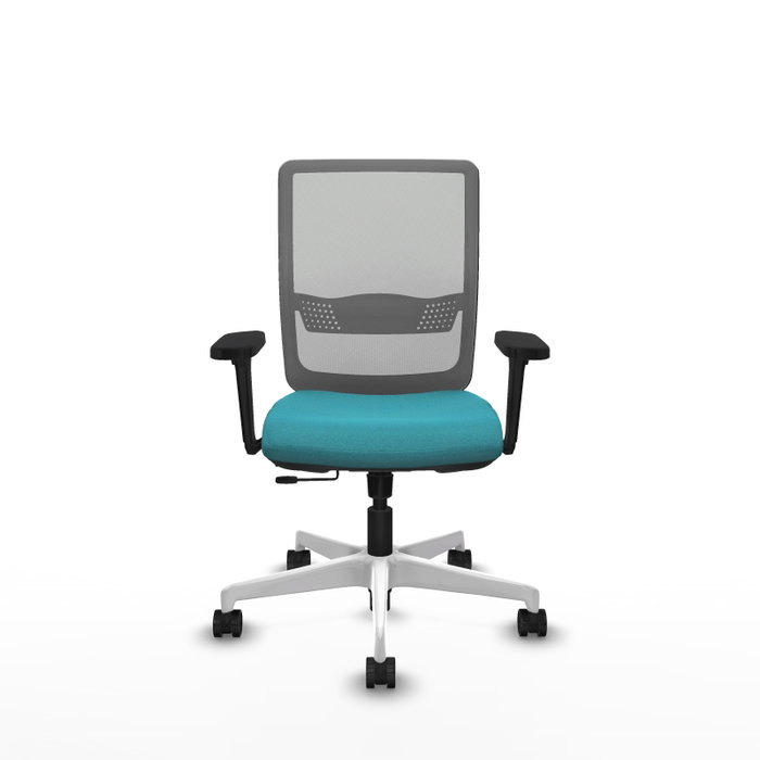 PIQUERAS Y CRESPO Silla de oficina Haches con mecanismo Sincro/Traslack, Turquesa y Gris