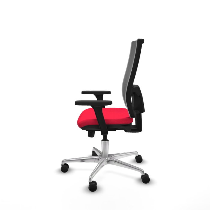 PIQUERAS Y CRESPO Silla de oficina Horna con mecanismo Sincro/Traslack Rojo/Gris