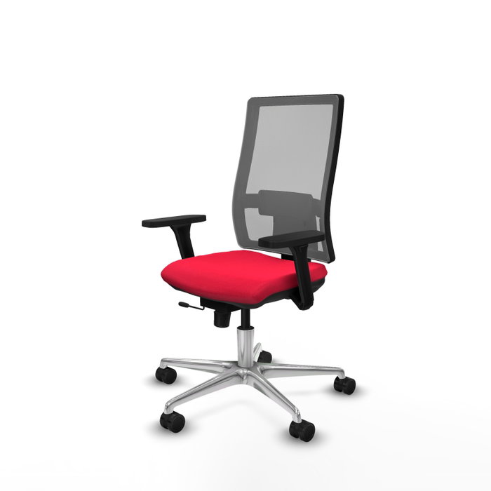 PIQUERAS Y CRESPO Silla de oficina Horna con mecanismo Sincro/Traslack Rojo/Gris